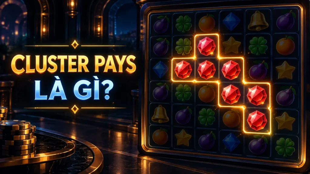 Cluster Pays là gì và cơ chế trả thưởng theo cụm trong game nổ hũ